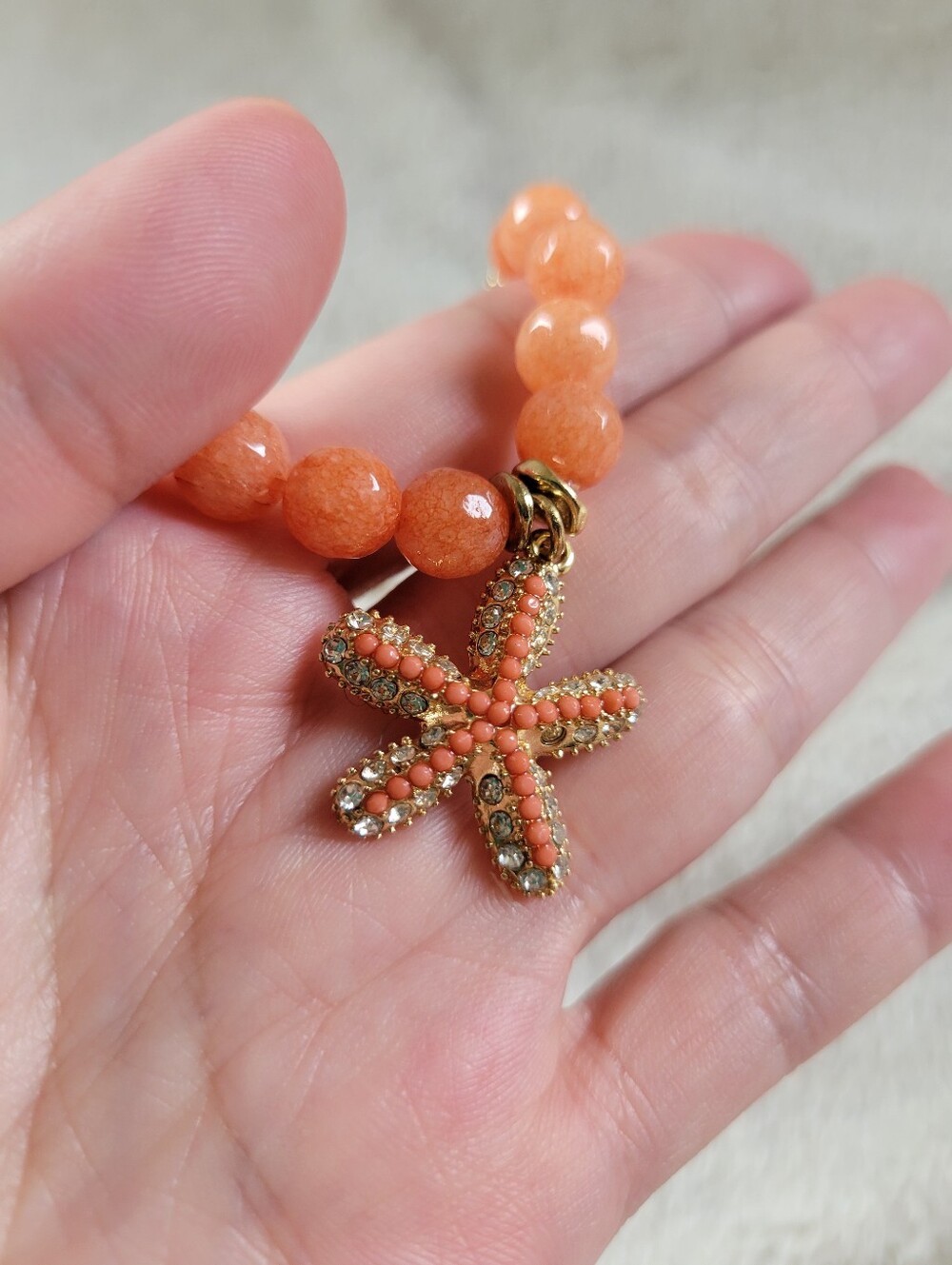 Tommy Bahama | Cute Pave Coral Starfish Charm Stretch Bracelet - Picture 6 of 9